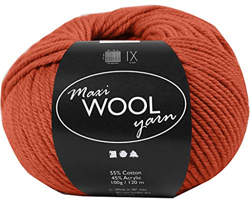 Wolle,Rostrot,L:125m,100g/1Knäuel