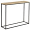 BAÏTA Console Arche Effet chêne et métal Noir 100cm
