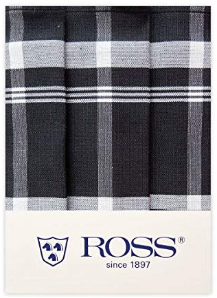 Ross - Exclusiv - Geschirrtücher Halbleinen - 0910-3er-Pack (50 x 70cm Schwarz)