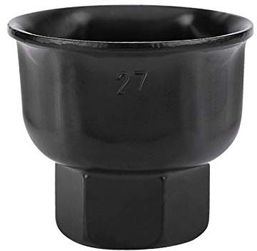 Qiilu Chiave per filtro olio, 27 mm 3/8 Chiave per filtro olio per auto Attrezzo per rimuovere la trasmissione a bussola del tappo per per allentare e serrare adatto per oil