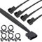 Xiatiaosann 2 Pack 4-Pin Molex to PC Fan, 4 Pin Molex Male to 4 x 3-Pin 4 -Pin PC Case Fan Sleeved Adapter Cable, PC Fan Splitter Braided Sleeve Power Supply Cable 30cm 12-inch