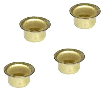 Auswahl Größe - Kerzentülle Kerzeneinsatz Kerzenhalter aus Metall, für Baumkerzen, Puppenkerzen, Pyramidenkerzen Tafelkerzen und Teelichter - Hier: 4 Stück Tülle 7 mm