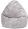 Sitting Point by Magma BeanBag Shara XXL Sitzsack aus Flauschcord - 80x130cm, Hülle waschbar, grau, Oeko-TEX®-Zertifiziert