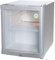 Gastro-Cool Glaskühlschrank, Minikühlschrank, Werbekühlschrank, Theke, Minibar, silber-weiß, GCKW50