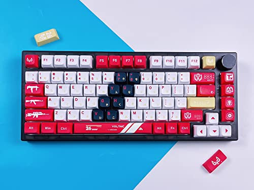 CSGO Keycap Set, PrintStream BloodSport Dye-Sub XDA Profile PBT Keycap For MX Switch Mechanical Gaming Keyboard (Color : Bloodsport)