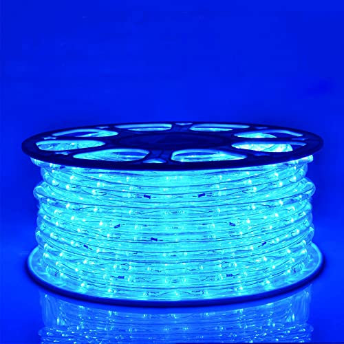 Herrselsam Lichterschlauch Außen 10M 240 LEDS Lichtschlauch Blau 8 Modi Wasserfest Lichterkette mit Memory-Funktion Strombetrieben für Garten Fest Weihnachten Hochzeit