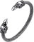FaithHeart Wikinger Armreif Edelstahl Raven Armband Punk Raben von Odin Armbänder Wikinger Amulett Schmuck Verdrehtes Armband für Freunden Ehemann Vater