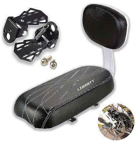 LIBRNTY Siege Velo Enfant,Pédale Arrière Repose-Pied,Siège de vélo Universel pour siège d'enfant avec Porte-bébé,Dossier en éponge Douce,Confortable pour Les Enfants Ou Les Adulte