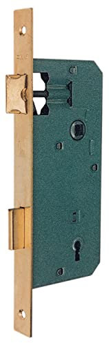 5PZ PATENT SERRATURA Q.8/90 OTTONATA DA 50 SENZA GACCIA