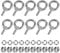 10 Pack M6 Lifting Eye Bolt Stainless Steel Heavy Duty Lifting Ring Eye Bolts with Nuts Eye Bolt Male Screw Thread Ring Shoulder Eye Bolts Hardware Eye Nut