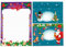 Briefpapier-Set A5 Geschenk lila Schreibblock liniert mit Umschlag Motiv Weihnachten Wichtelgeschenk für Kinder Jungen Mädchen (1 Block A5 mit 25 Blättern + 15 bunt bedruckte Kuverts)