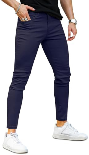 GINGTTO Jeans Skinny Uomo Slim Elasticizzati Denim Pantaloni | Gamba Super Elastica E Affusolata, Adatta Per Il Tempo Libero, Il Lavoro, Gli Appuntamenti