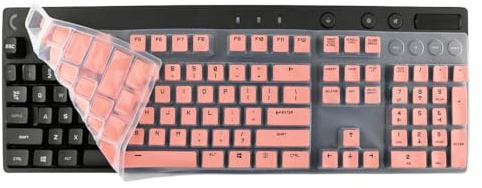 Protector de silicona para teclado de juegos Logitech G213 Prodigy, Logitech G610 G810 Orion Mechanical Gaming Keyboard, Logitech G512 & G512 SE & G413 Gaming Keyboard (rosa)
