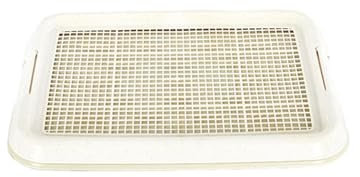 rockible Orinal para Perros, Caja de Arena para Perros, Soporte para Almohadilla para Orinar para Cachorros, Bandeja para Orinal de Malla para Cachorros, Blanco