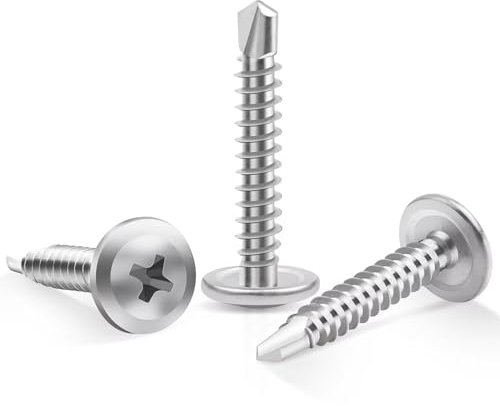 100 Stück M4.2 x 38 mm Selbstschneidende Schrauben Metall, Leryati Hochfeste 410 Edelstahl Selbstschneidend Blechschrauben, Phillips Kopf Selbst Bohrschrauben Selbstbohrende Senkkopf Schrauben