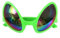 Alien Sonnenbrille Brille Alien Lustige Partybrille für Erwachsene, Kunststoff, Spaßbrille, ohne Sehstärke, Alien Sonnenbrille, Bad Taste Party, Mottoparty, Karneval