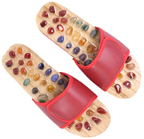 GLEAVI Massage-schuhe Aus Natürlichem Fußsohlen-akupunkturpunkte Relax-sandalen Massage-hausschuhe Aus Pu Und Gummimaterialien Gesundheitsmassageschuhe Für Plantarfasziitis Bessere