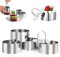 Dessertringe 8cm Burgerringe 4 teiliges Edelstahl Kuchenform Set, Edelstahl Mousse Ringe, Professionelles Tortenring für Desserts, Kuchen, DIY Hochwertige Backutensilien für perfekte Torten, Rund