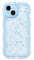 ZTOFERA Wavy Case for iPhone 14 Plus (6.7), Cute Girls Clear Curly Wave Frame Shape Bling Sparkle Star Glitters Soft TPU Back Cover Protective Phone Case Lightweight Shockproof Bumper Cover, Blue