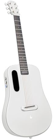 LAVA ME AIR Akustik-E-Gitarre, dünne und leichte Kohlefaser-Gitarren mit FreeBoost-Magneffekt, für Rechtshänder, 6 Stahlsaiten, Acustica-Gitarre für Erwachsene, Jugendliche und Anfänger (Silber)
