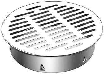 Cubierta de drenaje de suelo extraíble, cubierta de rejilla de drenaje plana redonda de acero inoxidable, drenaje de suelo antiobstrucción, filtro de tapas de drenaje para exteriores, techo,