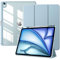 TiMOVO Custodia per Nuovo iPad Air 13 Pollici (M3/M2-2025/2024) con Portapenne, Cover Protettiva per iPad Air 13 con Supporto Pieghevole & Retro Trasparente, Auto Sveglia/Sonno, Cielo Blu