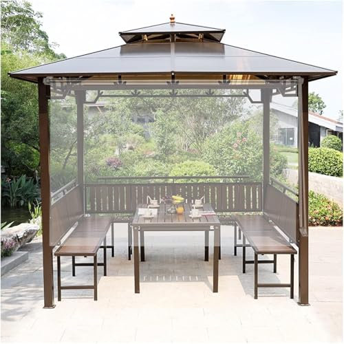 Transparent Waterproof Roller Blinds, Outdoor Pergola Roller Blinds For Greenhouses, Balconies, Gazebos.(2.0 * 2.5m)