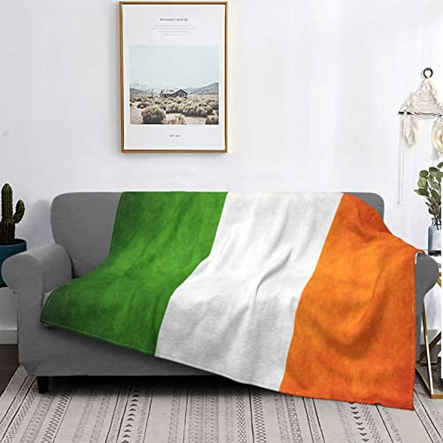 ODHHGDF Irish Flag Blanket 60X50,Super Soft Lightweight Flannel Throw Blanket for Couch Bed Sofa,Irish Flag Gifts for Kids Adults.