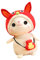 Gogogmee Hasenpuppe Maskottchen Kaninchenpuppe Kaninchen-Maskottchen-Puppe Kaninchenpuppe Im Chinesischen Stil Plüsch-Kaninchen-Spielzeug Hase Plüschtier Gefüllte Hasen Pp Baumwolle Rot