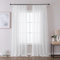 Joydeco 2er Set H260 x B140 cm Weiß Sheer Voile Vorhänge für Schienensystem Durchlässig Extra Lange Curtains Schiene Gardinen Schlafzimmer Wohnzimmer
