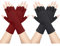 Kiiwah 2 Paar Unisex Handschuhe Fingerlose, Dehnbar Fingerhandschuhe Ohne Fingerkuppen, Half Finger Strickhandschuhe Verlängern Handgelenk Handschuhe Winter für Damen Herren