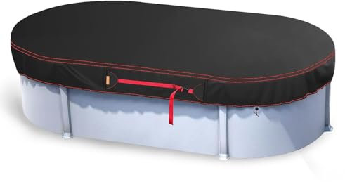 10x16Ft Rectangular Pool Cover for Above Ground Pools, Solar Cover for Above Ground Pools with Accessories, Winter Cover Ideal for Waterproof and Dustproof