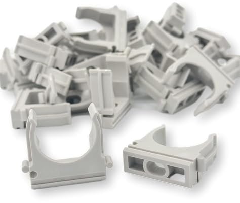 CusoTec Lot de 25 colliers de serrage M25 pour tube d'installation - Pour tuyaux iso - Gris