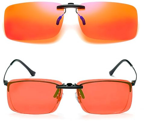 Clip-on Gaming-Brille mit Blaulichtfilter, Blaulichtblockierende Clip-On-Brille, Computer und Gaming Clip On Brillen für Gamer und Esport-Enthusiasten, Schützt vor Augenbelastung