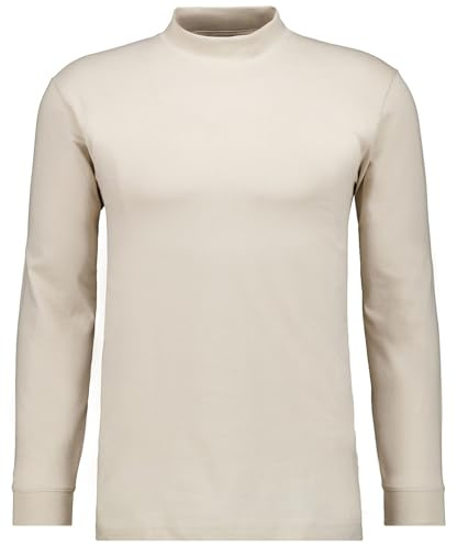 RAGMAN Herren Stehkragenshirt Langarm Hell-Beige-209, 4XL