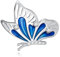 Broche Papillon en Argent 925 Broche Papillon Émail Papillon Bijoux pour Femme, normal, Argent sterling