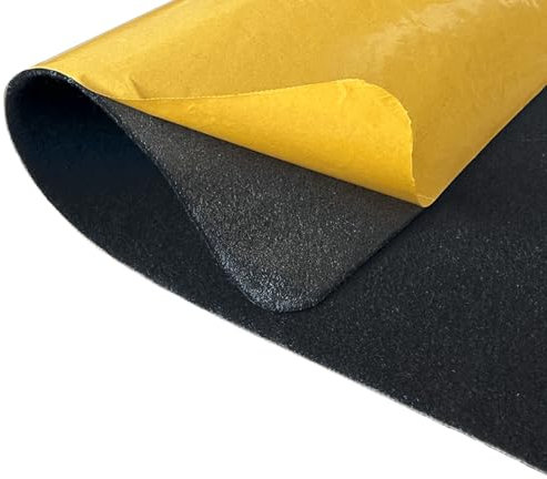 wamovo Innenverkleidung Verkleidung Filz Vlies Schwarz Selbstklebend 1x2m, 2 Quadratmeter, DIY, Campervan