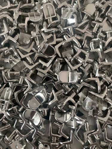12 x Steel Shelf Supports Metal 5mm Plug in Stud PEGS PINS for Kitchen CABINETS, Bookcase, Shelving