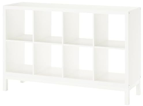 KALLAX Regal mit Untergestell, 147x94 cm, weiß/weiß