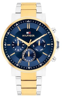 Tommy Hilfiger Multi Zifferblatt Quarz Uhr für Herren mit Edelstahlarmband