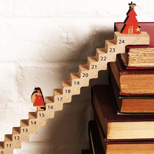 24 Giorni In Legno, Scale Di Natale, Calendario 'Avvento 2025, Santa Climbing Staircase Calendario Della Rovescia, Per Le Scale, Decorazioni Natalizie Per Casa