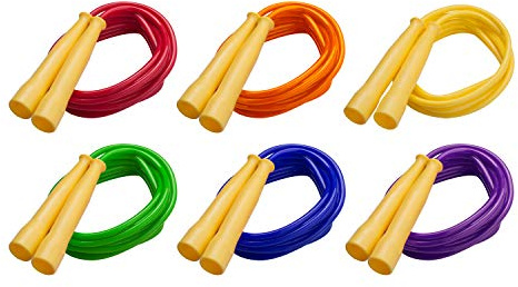 Champion Sports Springseil für Fitness, 2,4 m, verschiedene Farben – Speed-Springseile mit konturierten Griffen für Training, Cross-Training, Boxen – einzelnes Premium-Springseil für Kinder, Erwachsene