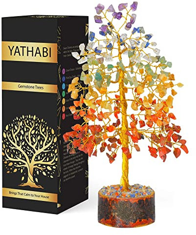 Arbre à Sept Chakras,Arbre en Cristal pour l'énergie Positive,Arbre de Vie,Cristaux Charkas,Arbre à gemmes,Décoration spirituelle,Cristaux et Pierres Feng Shui,Bonsaï en Cristal,Cadeaux