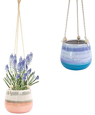 23 Bees Pflanzgefäß zum Aufhängen, Keramik Pflanzschale Pink Horizon