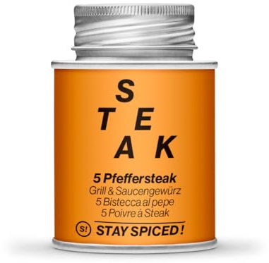 STAY SPICED! 5 Pfeffersteak | Premium BBQ Pfeffergewürz, 90 g
