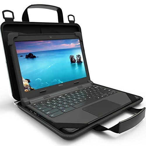 UZBL 13-14 Inch Protective Always-on Chromebook Hard Case With Adjustable Shoulder Strap and Carrying Handles