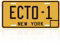Targa in latta Ghostbusters Memorabilia, in alluminio, replica goffrata, film Prop metallo timbrato Vanity Number Tag, 30,5 x 15,2 cm (ECTO-1)