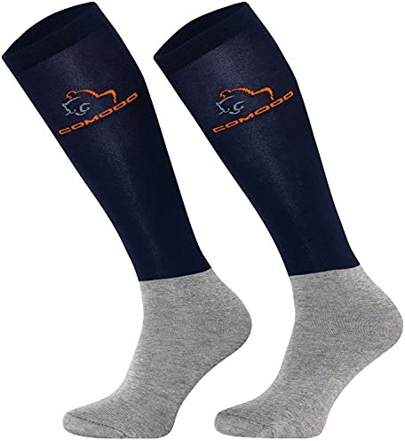 TODO Calcetines de equitación modernos de Comodo STPJM, finos, transpirables, para mujer, hombre, niños, jinetes, STPJM - HK NAVY 02, 43-46