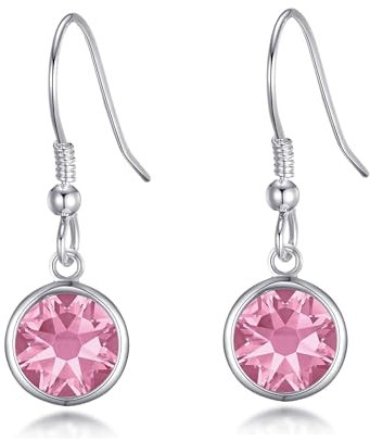 Philip Jones Pink Crystal Drop Earrings Created with Zircondia® Crystals