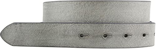BELTINGER Wechselgürtel aus weichem Vollrindleder Used-Look ohne Schnalle 3 cm | Druckknopf-Gürtel für Damen Herren 30mm | Vintage-Look | Dunkelgrau 85cm
